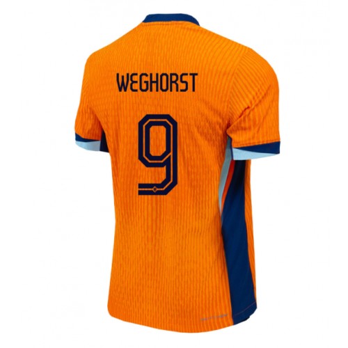 Fotballdrakt Herre Nederland Wout Weghorst #9 Hjemmedrakt EM 2024 Kortermet